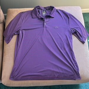 Greg Norman Purple Striped Men's Polo Shirt. Sise: L Tall